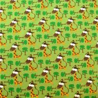 Jersey Interlock Giraffe grün Bild 1