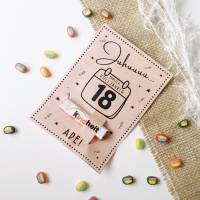 Druckvorlage Geburtstagskarte zum 18. Geburtstag - Glückwunschkarte - volljährig - Geschenkidee - Kleinigkeit Bild 6