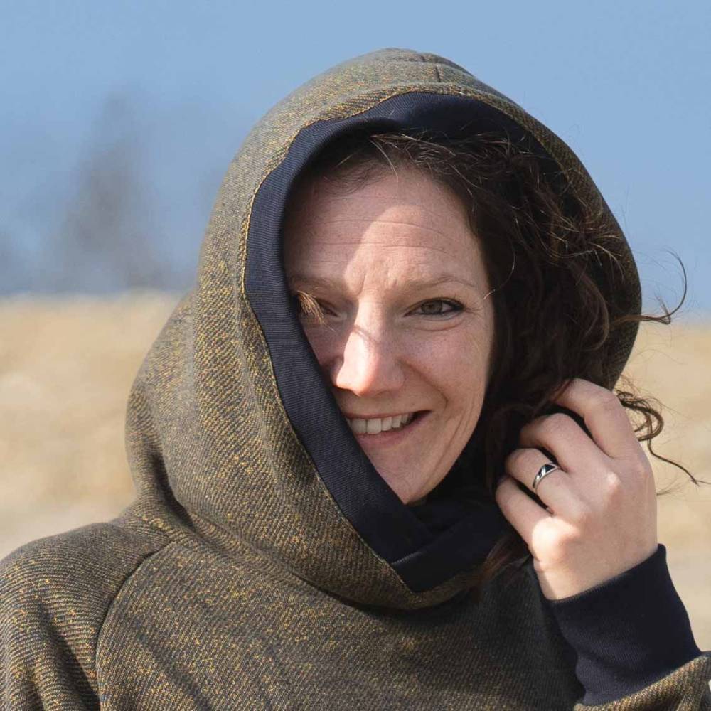 Schnittmuster Damen Hoodie Größe 32-62 mit Kapuze und