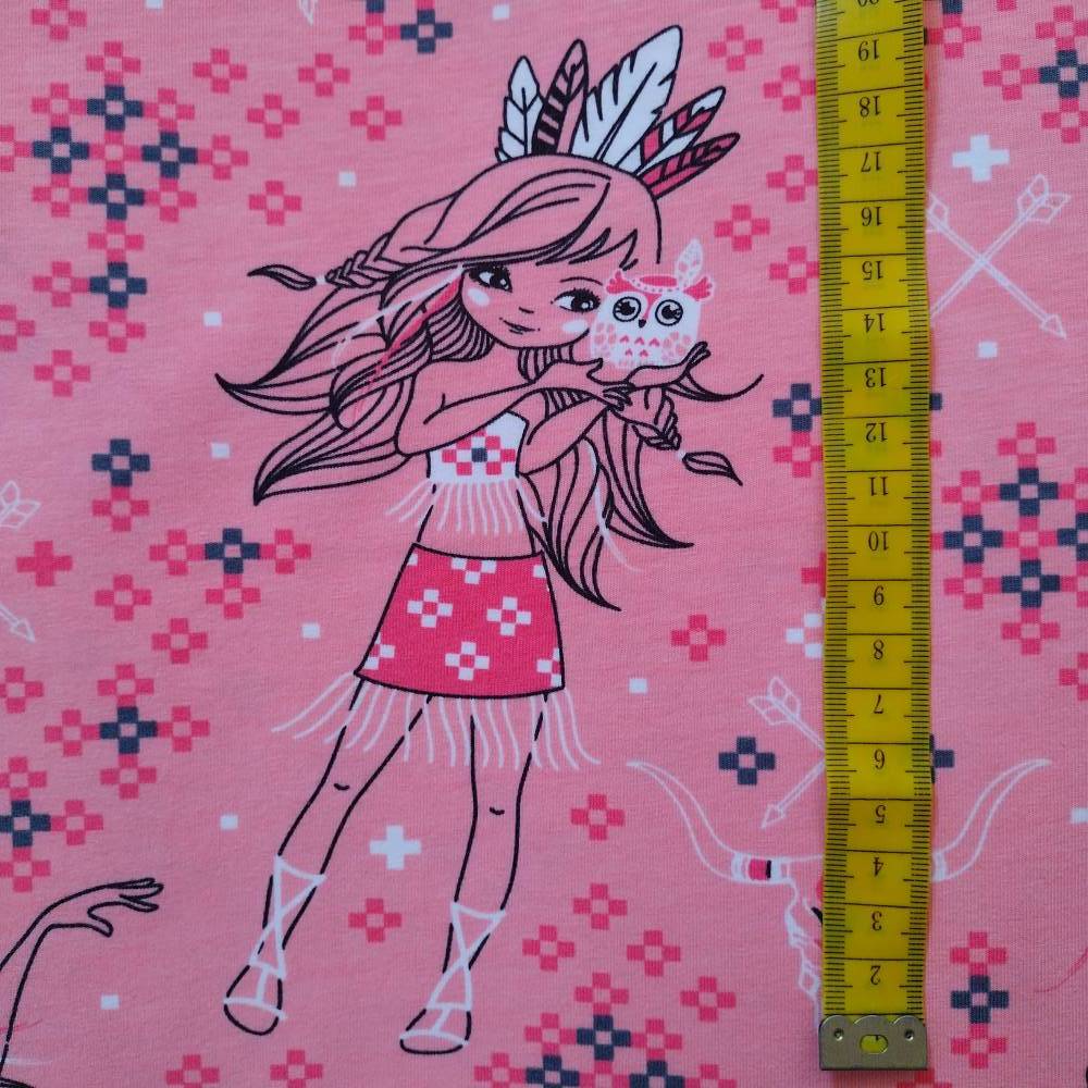 Jersey Boho Girl, Meterware 95% Baumwolle, 5% Elasthan