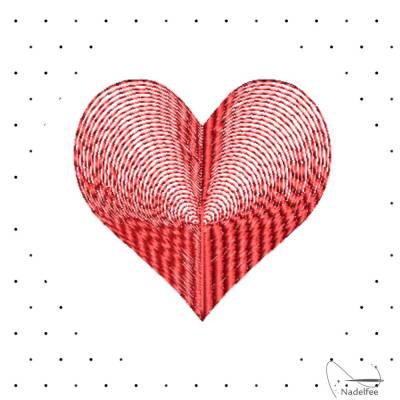 Stickdatei * Herz * 40x37 mm Maschinenstickmuster digital