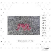 Stickdatei * i love you * 23x52 mm Maschinenstickmuster digital Bild 4