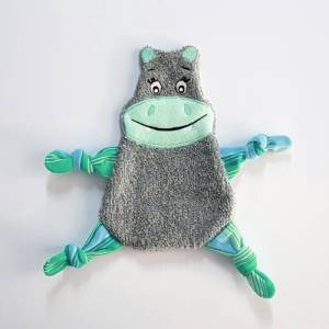 Stickdatei Nilpferd Kuscheltuch ITH in drei Größen, Baby, Schmusetuch, Kuscheltier, Schnuffeltuch Bild 3