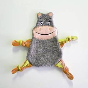 Stickdatei Nilpferd Kuscheltuch ITH in drei Größen, Baby, Schmusetuch, Kuscheltier, Schnuffeltuch Bild 4