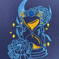 Stickdatei - Zeit hat nur die Ewigkeit - 3 Größen Sanduhr Bild 5