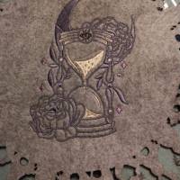 Stickdatei - Zeit hat nur die Ewigkeit - 3 Größen Sanduhr Bild 8