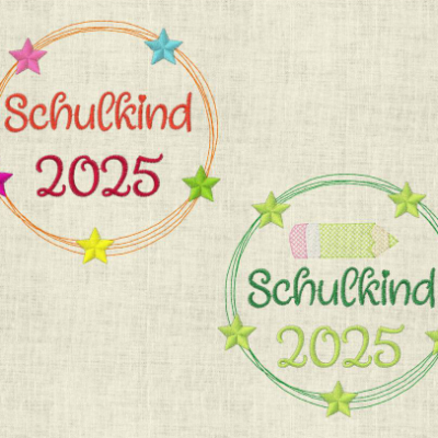 Stickdatei Einschulung Schulkind 2025 – Stickmuster für Schule & Stickmaschine | Design-by-Jasmina