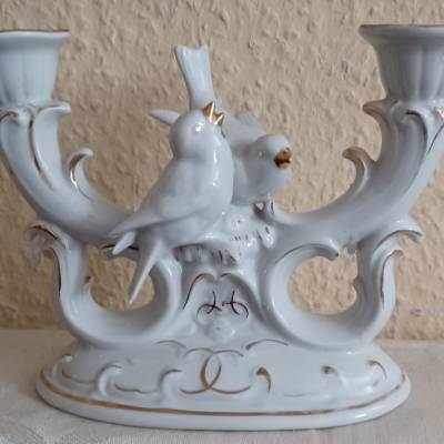 Porzellan Kerzenleuchter  der Manufaktur WKC  50/60 Jahre