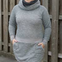 Ebook PDF Schnittmuster Damen  Hoodie/Hoodiekleid JULIETA 34-52 + Kragen Add on, Beamerdatei, Großformat und A4 in Bild 9