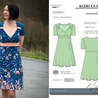 Kleid La Bomba – PDF Schnittmuster |  Wickelkleid in den Größen 32-50 mit optional engem oder weitem Rock & Shirt Bild 1