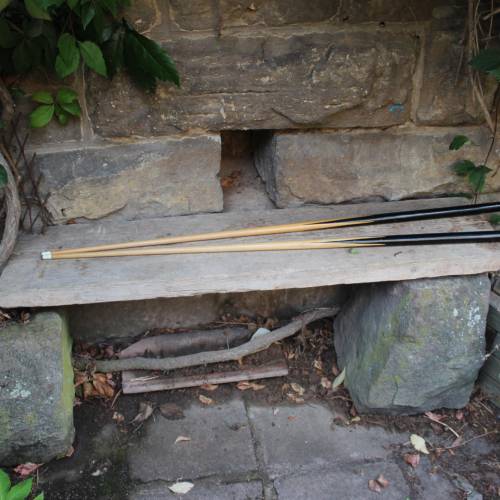 2er Set Vintage Pool Billard Snooker Queues 107 cm 