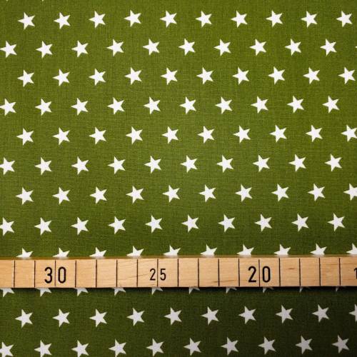 Stoff Sterne khaki - 9,00 EUR/m - 100% Baumwolle - Patchwork - quilten