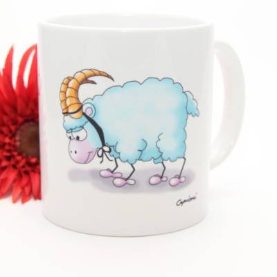 Abverkauf Tasse Sternzeichen STEINBOCK Kaffeetasse spülmaschinenfest Haferl Sternzeichentasse Teetasse Schafe