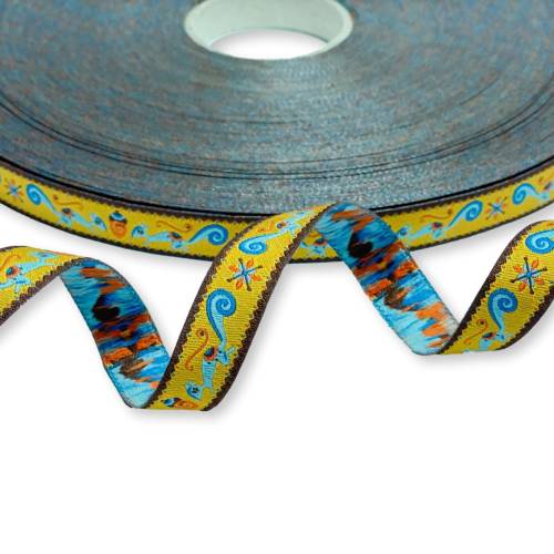 Webband Eichhörnchen - 1m - 1,50 Eur/m - senfgelb - 12 mm - Lilu Chipmunk - luzia pimpinella