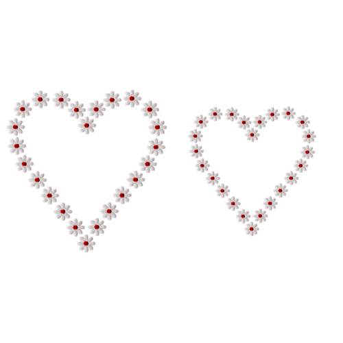 Stickdatei Blumenherz in zwei Größen, Blume, Herz