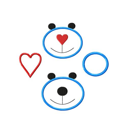 Stickdatei Gesicht für Bären und Puppen, passend für das Ebook YlesBär