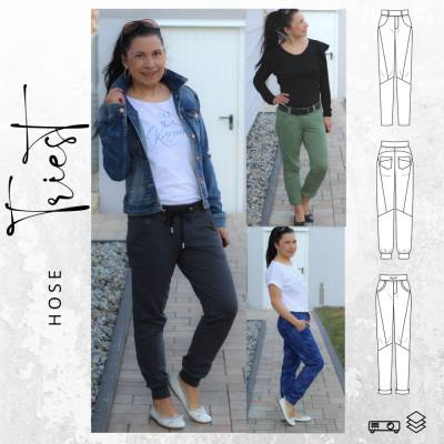 Ebook PDF Schnittmuster Damen Hose TRIEST Gr. 34-54