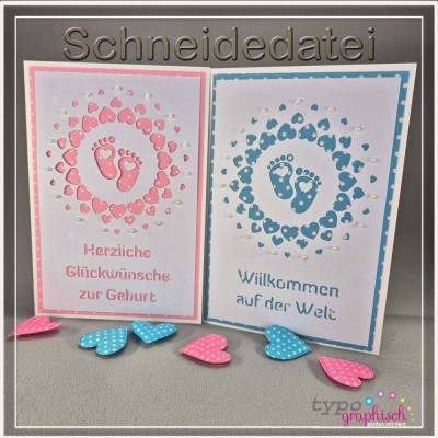 Plotterdatei: Liebevoll gestaltete Karten zur Geburt – Schneidedateien für unvergessliche Glückwünsche