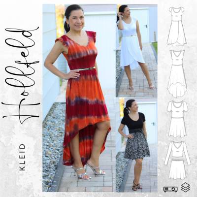 Ebook -PDF Schnittmuster Damen Kleid HOLLFELD Gr. 32-54