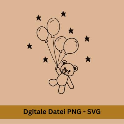 Plotterdatei-Bär-Digitale Datei-Sofort Download-SVG und PNG- Digitaler Download -Geschenkidee