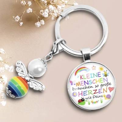 Schlüsselanhänger Kleine Menschen brauchen so große Herzen wie Deins Geschenk Erzieherin 