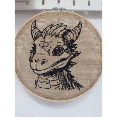Stickdatei - Drache - Drachenkopf - 2 Größen