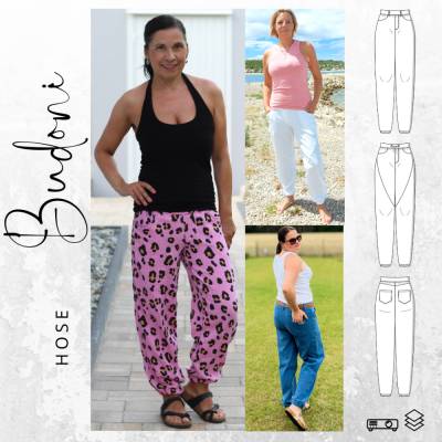 Ebook PDF Schnittmuster Damen Hose BUDONI Gr. 34-54