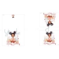Geburtstagskarte, digitaler Sofortdownload, selbst ausdrucken, deutsch und englisch Bild 2