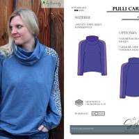 Pulli Carlotta – PDF Schnittmuster für einen stylischen & bequemen Pullover mit Kragen oder Halsbündchen Bild 1
