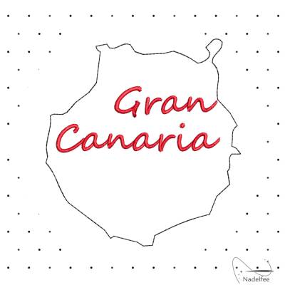 Stickdatei * Gran Canaria * 100x95 mm Maschinenstickmuster . dst exp hus jef pcs pes vip vp3 xxx