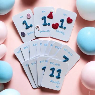 Meilensteinkarten für das erste Lebensjahr // Baby Meilensteine