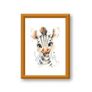 Zebra, Wandbild, druckbare Kunst, Foto, download, Kinderzimmer, Baby, Poster, Dekoration, Kind Bild 1