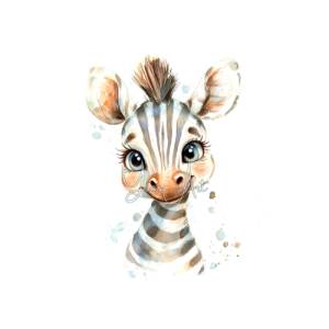 Zebra, Wandbild, druckbare Kunst, Foto, download, Kinderzimmer, Baby, Poster, Dekoration, Kind Bild 2