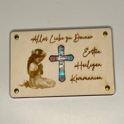 Elegante Geldgeschenkkarte zur Kommunion – Ein besonderes Geschenk für den großen Tag!  SVG, JPG, PNG Datei