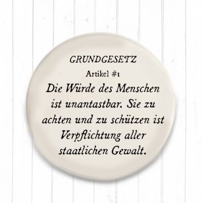 Grundgesetzt Artikel 1 Die Würde des Menschen 2x Größen nach Wahl