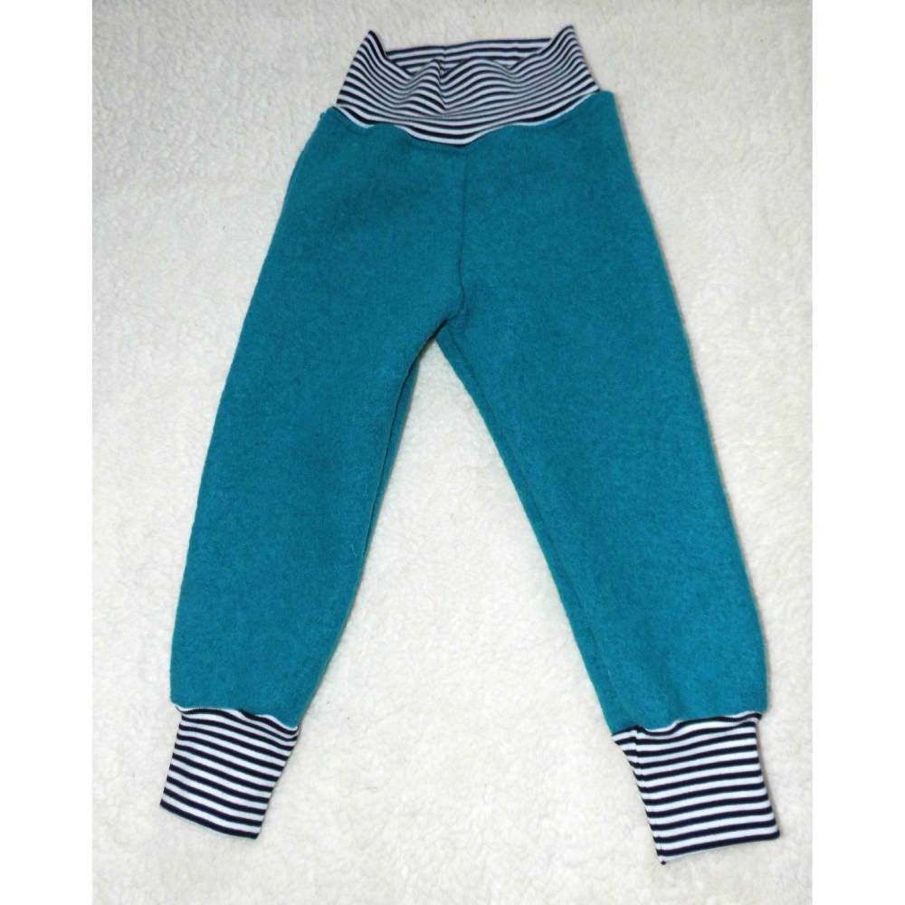Walkhose Wollwalk Hose Mitwachshose Hellpetrol – Handmade