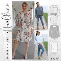 Ebook PDF Schnittmuster Damen Bluse/Kleid AVELLINO Gr. 32-54 Bild 1