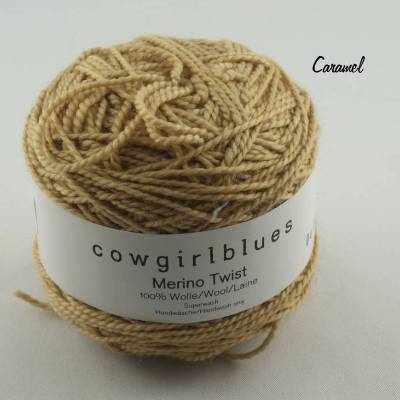 Merino Twist Solid von Cowgirlblues: schöne handgefärbte Wolle in Caramel