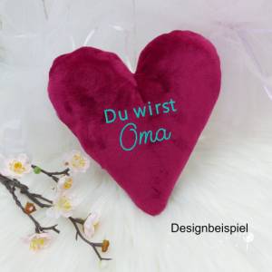 Stickdatei Schrift Baby Ankündigung, Rahmen 10 cm x 10 cm, Papa, Oma, Opa, Tante, Onkel, Schriftzug, Spruch, Baby, Ankün Bild 3