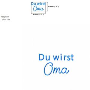 Stickdatei Schrift Baby Ankündigung, Rahmen 10 cm x 10 cm, Papa, Oma, Opa, Tante, Onkel, Schriftzug, Spruch, Baby, Ankün Bild 4