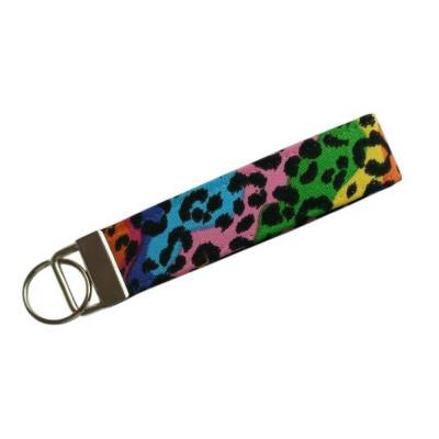 Schlüsselanhänger Pride & Leopard Regenbogen Bunt