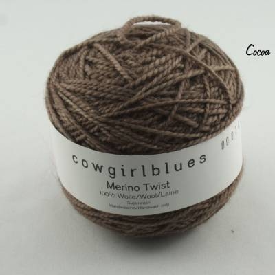 Merino Twist Solid von Cowgirlblues: schöne handgefärbte Wolle in Cocoa