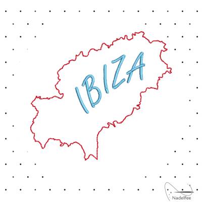 Stickdatei *Ibiza* 83x91 mm Maschinenstickmuster . dst exp hus jef pcs pes vip vp3 xxx