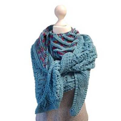 asymmetrisches Dreieckstuch mit Lacekante - Anleitung zum Download