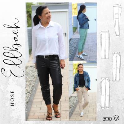 Ebook PDF Schnittmuster Damen Hose ELLBACH Gr. 34-54