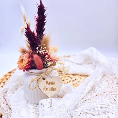 Frühling Deko | Trockenblumengesteck | Trockenblumendeko | Muttertagsgeschenk |  kleines Mitbringsel | Tischdekoration