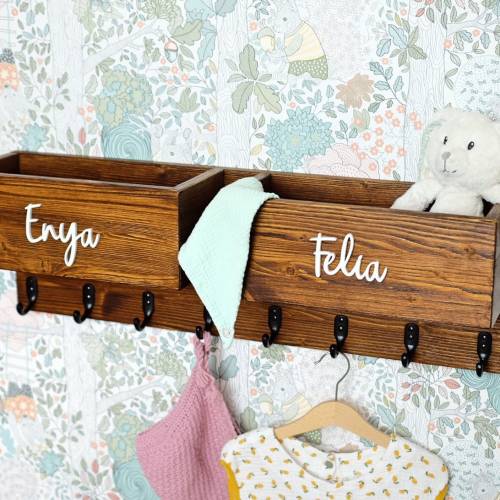 Rustikale Mützenfachgarderobe 1.0 Doppelt OLIVERASHOP