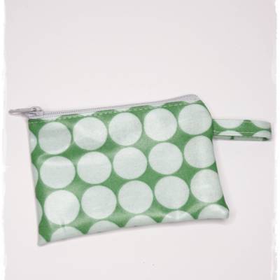 Süßes Mini Täschchen * aus Wachstuch * Krimskrams * Kinder Geldbörse * Geldbeutel * Blau Grün