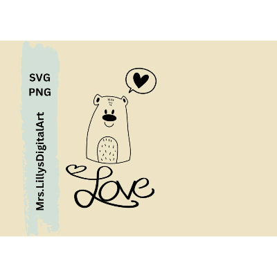 Plotterdatei-Bär-Digitale Datei-Sofort Download-SVG und PNG- Digitaler Download -Geschenkidee