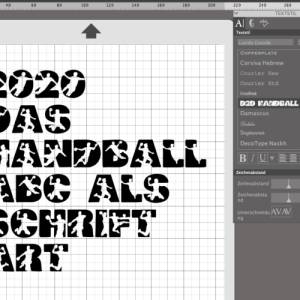 HANDBALL ABC als Schriftart UND Plottdatei svg und dxf Bild 2